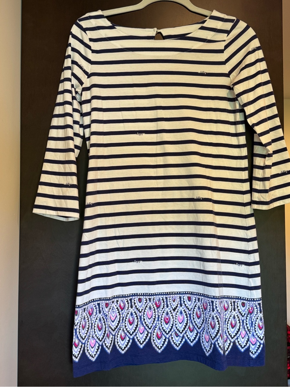 LILLY PULITZER Blue/White Striped Dress